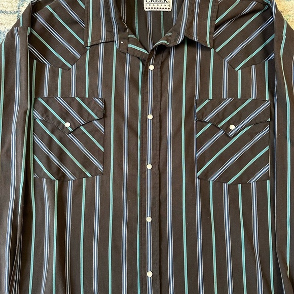 Vintage Ash Creek Trading Pin Striped Pearl Snap Shirt Size XXL - Picture 4 of 6